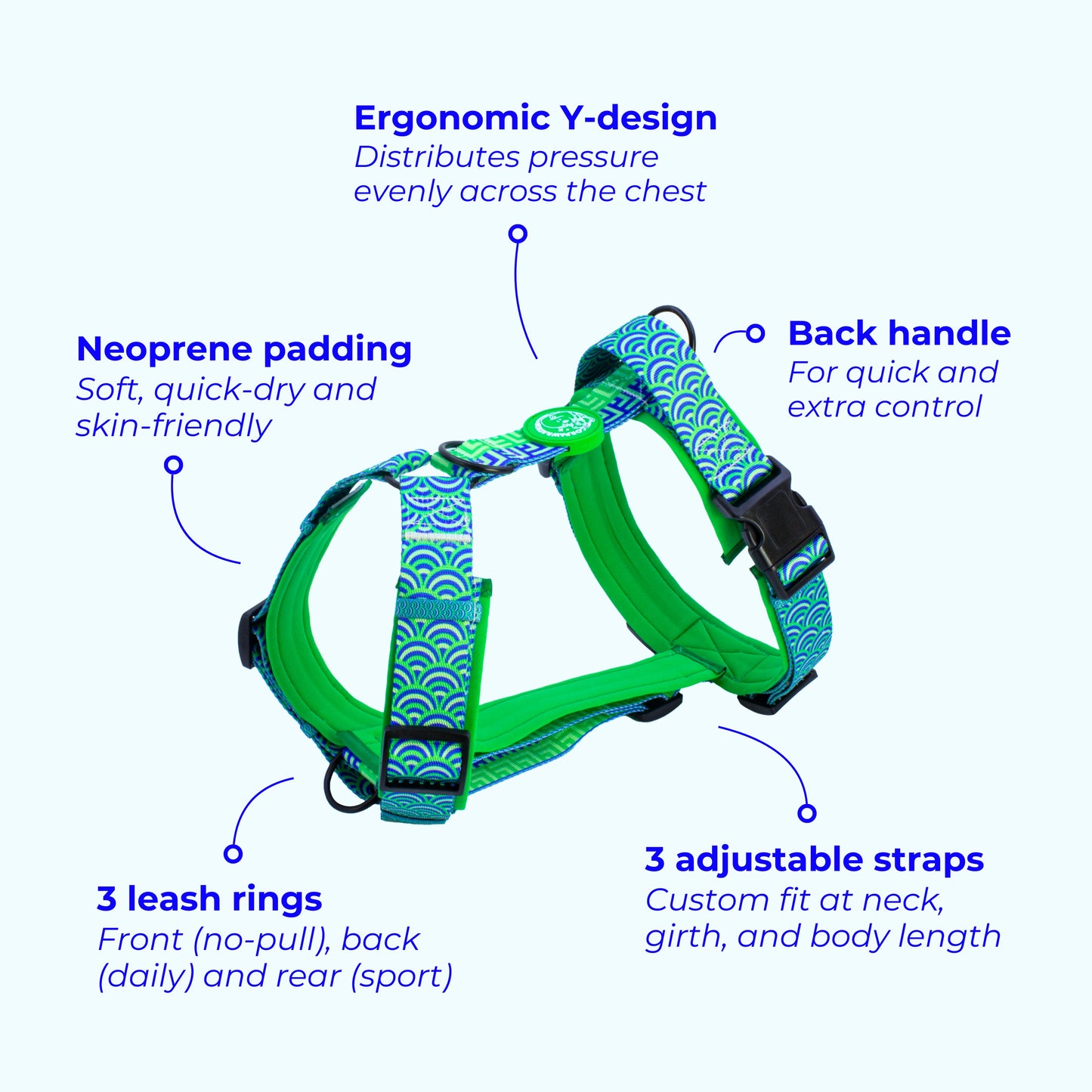 MotionGrip Padded Y-Harness™ - Eden